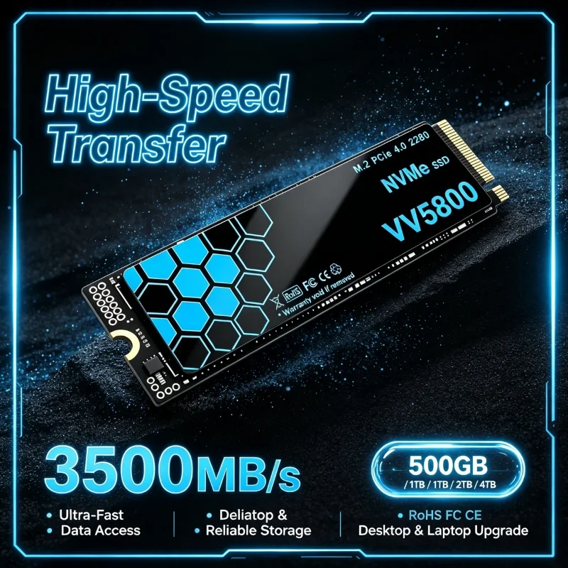 M.2 Nvme 4Tb Pcie 4.0 Ssd - VV5800 500GB 1TB 2TB 4TB PCIe