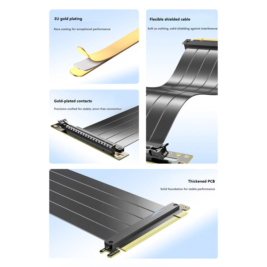 PCIe 3.0 / 4.0 X16 GPU-Verläng – Pcie 4.0 X16 Riser Cable 90 Degree Bewertung und Preis