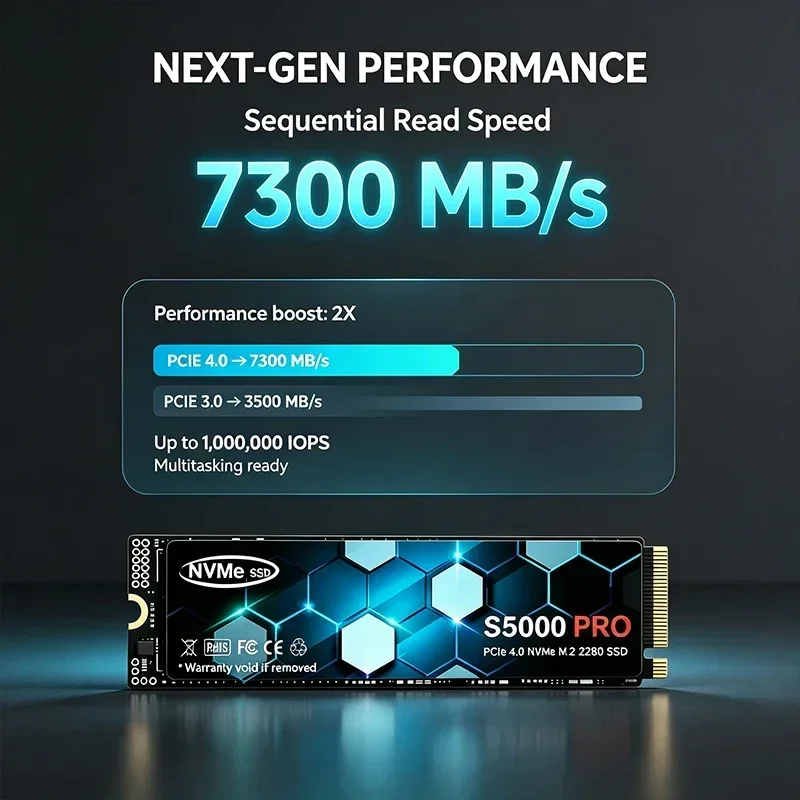 S5000 PRO M.2 SSD-Festplatte,  – M.2 Nvme 4Tb Pcie 4.0 Ssd Bewertung und Preis