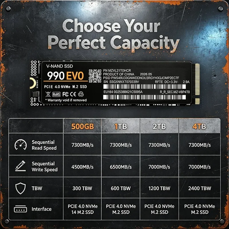 Original 990 EVO NVMe M.2 2280 – M.2 Nvme 4Tb Pcie 4.0 Ssd Bewertung und Preis