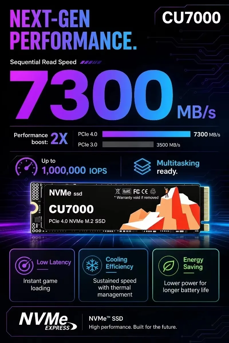 CU7000 SSD M.2 NVMe Interne So – M.2 Nvme 4Tb Pcie 4.0 Ssd Bewertung und Preis